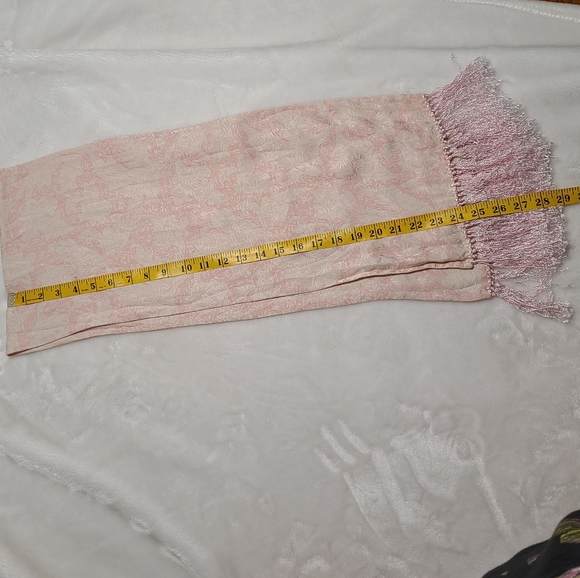 Ann Taylor Vintage Silk Scarf Pink Floral - Picture 8 of 11